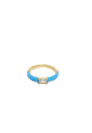 Anello azzurro pietra bianca Nalì MEAN0111