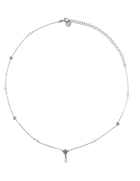 Collana girocollo stella centrale e perla pendente Rue Des Mille GRZ-