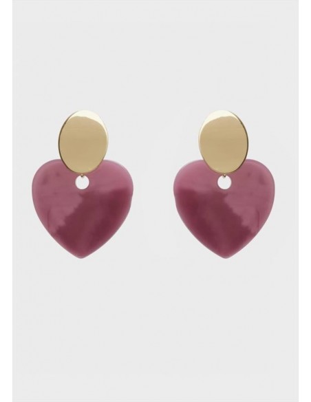ORECCHINI CUORE  RESINA VIOLA Nalì MIOR0126