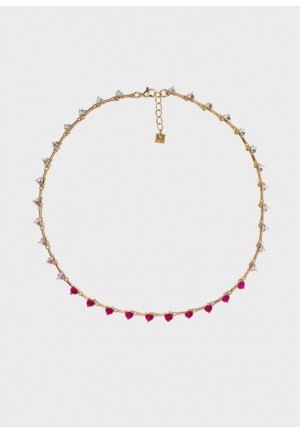 COLLANA CON CRISTALLI A CUORE IN FUCSIA Nalì EMCL0692