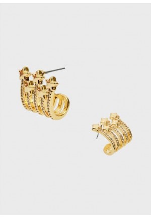 ORECCHINI IN ORO PLACCATO 18K CON STELLE E ZIRCONI Nalì EMOR1073