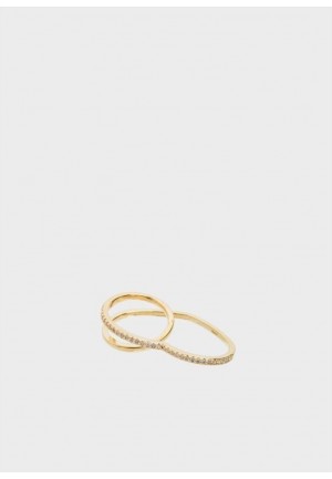 ANELLO DOPPIO DITO CUORE ZIRCONI Nalì MEAN0201