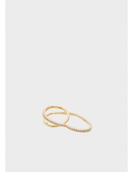 ANELLO DOPPIO DITO CUORE ZIRCONI Nalì MEAN0201