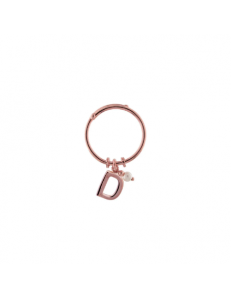 Anello rigido regolabile con perla pendente Rues Des Mille