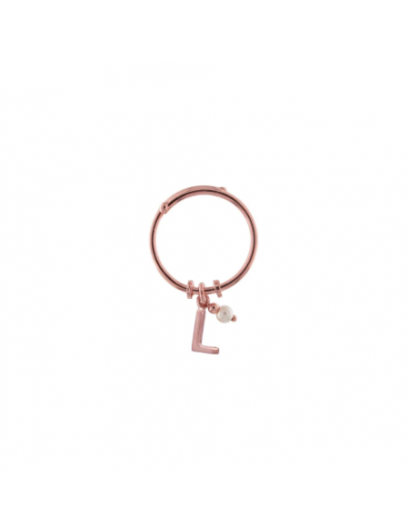 Anello rigido regolabile con perla pendente Rues Des Mille