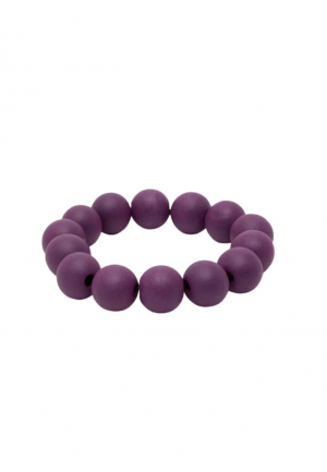 Nalì BRACCIALE IRIS CON SFERE IN LEGNO VIOLA
