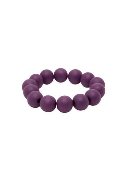 Nalì BRACCIALE IRIS CON SFERE IN LEGNO VIOLA