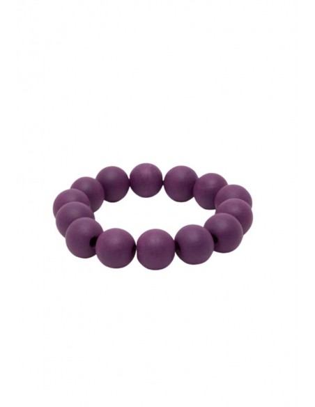 Nalì BRACCIALE IRIS CON SFERE IN LEGNO VIOLA