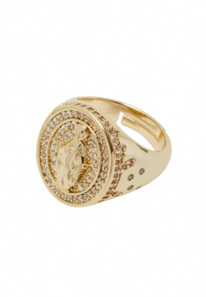 Nalì ANELLO CON EFFIGE CON PIETRE PLAC. ORO 14KT
