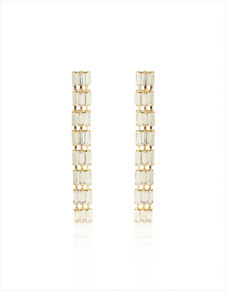 Orecchini tris cascata Swarovski Paviè