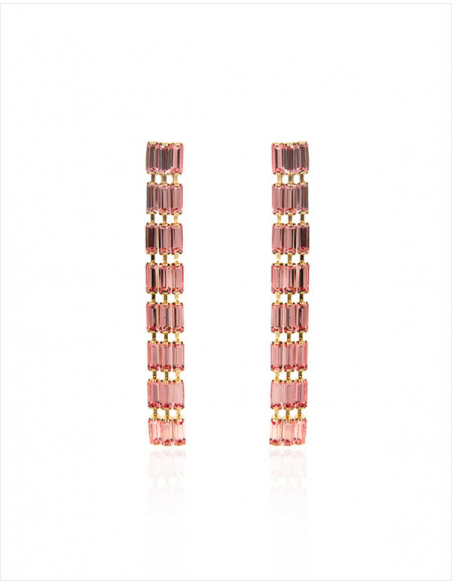 Orecchini tris cascata Swarovski Paviè