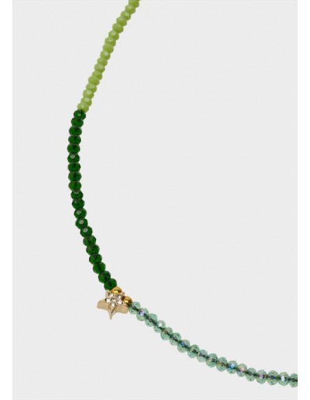 Collana con perline verde Nalì EMCL0729