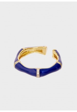 ANELLO SMALTATO BLU CON CRISTALLI Nalì EMAN0252