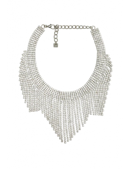 Nalì COLLANA ARGENTO CON CRISTALLI PENDENTI