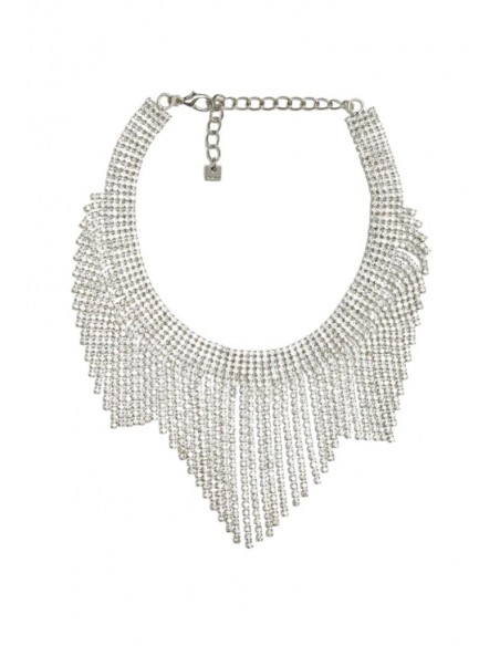 Nalì COLLANA ARGENTO CON CRISTALLI PENDENTI