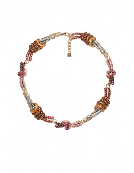 Nalì COLLANA ANTICATA CON NODI COLORATI