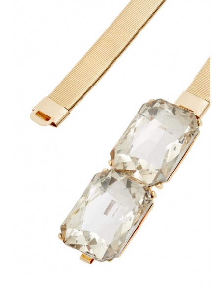 Nalì CINTURA BLING ELASTICA ORO PIETRA CHAMPAGNE