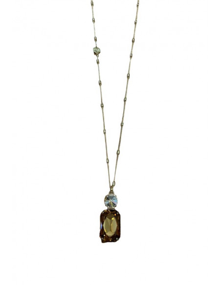 COLLANA LUNGA CON PIETRA PAVIE' CL.23.54A