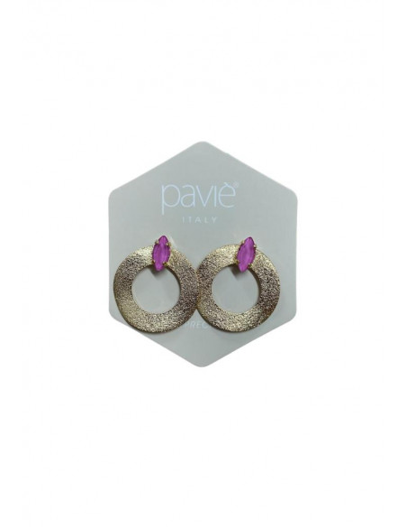 ORECCHINO CON CERCHIO PAVIE' OR.23.42A