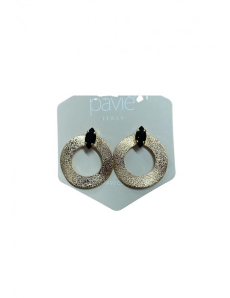 ORECCHINO CON CERCHIO PAVIE' OR.23.42A