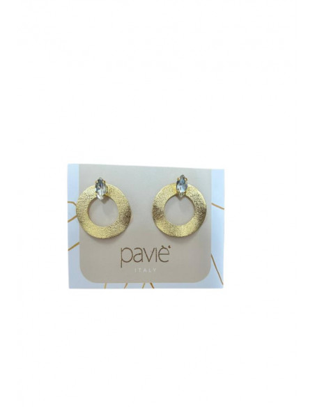 ORECCHINO CON CERCHIO PAVIE' OR.23.42A