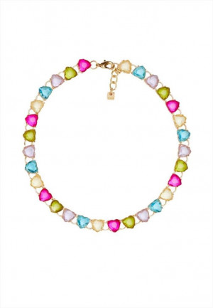 COLLANA CUORE CON PIETRE RAINBOW  NALI' LUCL0156