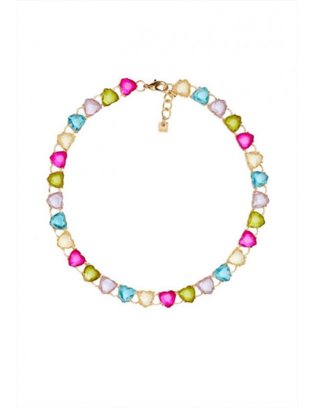 COLLANA CUORE CON PIETRE RAINBOW  NALI' LUCL0156