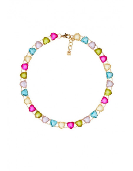 COLLANA CUORE CON PIETRE RAINBOW NALI' LUCL0156