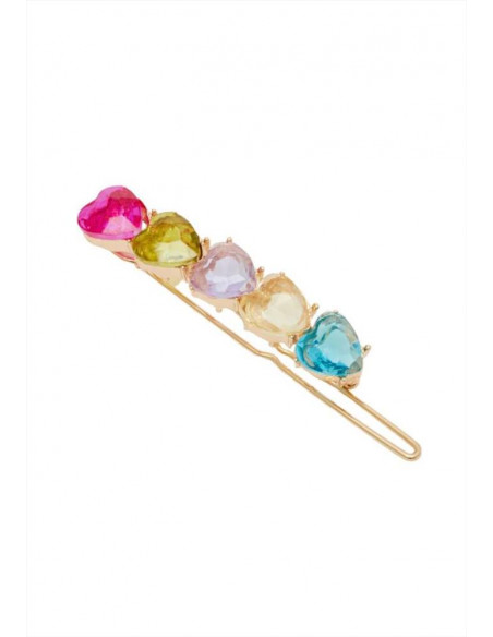 FORCELLA PER CAPELLI A CUORE CON PIETRE RAINBOW NALI' LUAC0234
