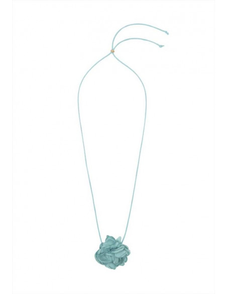 COLLANA FIORE IN TESSUTO TURCHESE  NALI' LUCL0165