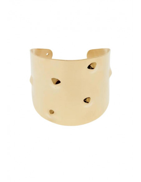 BRACCIALE RIGIDO PUNTE ACC.INOS PLAC.ORO 14KT NALI' DWBR0122