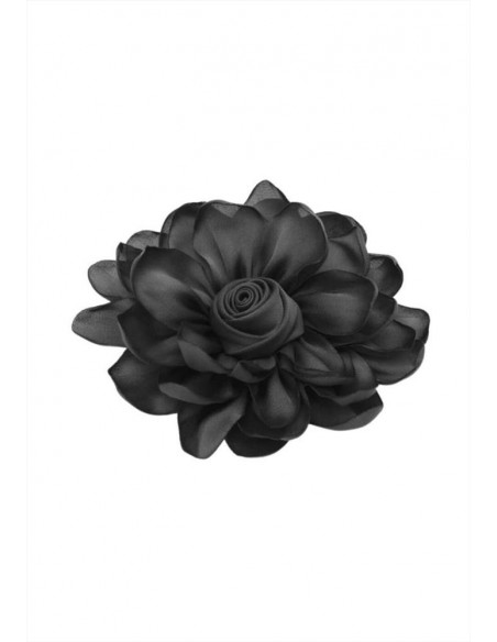 SPILLA FIORE IN TESSUTO NERO NALI' LUSL0008