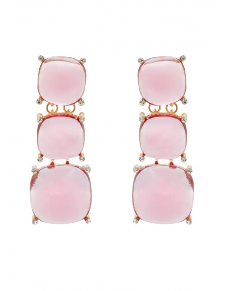 ORECCHINI GLASS ROSA NALI' LUOR0326