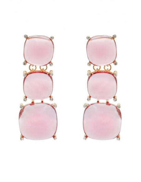 ORECCHINI GLASS ROSA NALI' LUOR0326