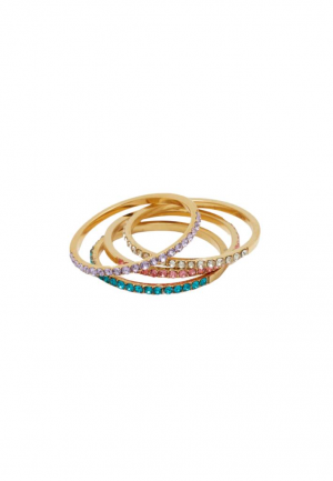 SET ANELLI SOTTILI PIETRE MULTICOLOR NALI' EMAN0340