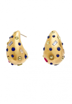 ORECCHINI LEXY PIETRE CLEAR PLAC.ORO 14KT NALIì