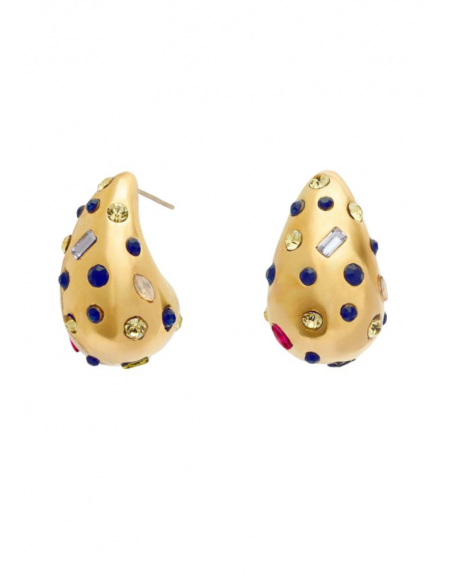 ORECCHINI LEXY PIETRE CLEAR PLAC.ORO 14KT NALIì
