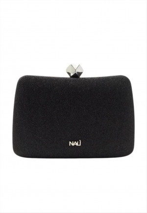 CLUTCH KARINA METALLIZZATO NERO NALI' WIPC0133