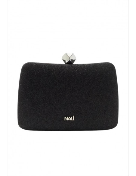 CLUTCH KARINA METALLIZZATO NERO NALI' WIPC0133