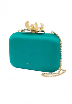 CLUTCH FIORE IN TESSUTO VERDE NALI' HKPC0296