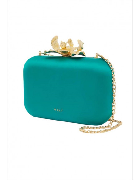 CLUTCH FIORE IN TESSUTO VERDE NALI' HKPC0296