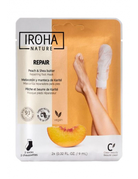 IROHA- Maschera Piedi Riparatrice Alla Pesca e al Burro di Karité 2 x