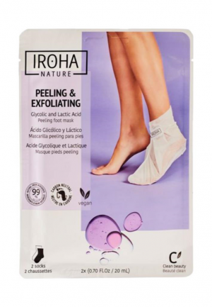 IROHA-Maschera Peeling Piedi All'acido Glicolico e Lattico 2 x 20 ml