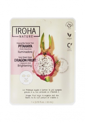 IROHA- Maschera viso in tessuto schiarente con Pitahaya 1 unità