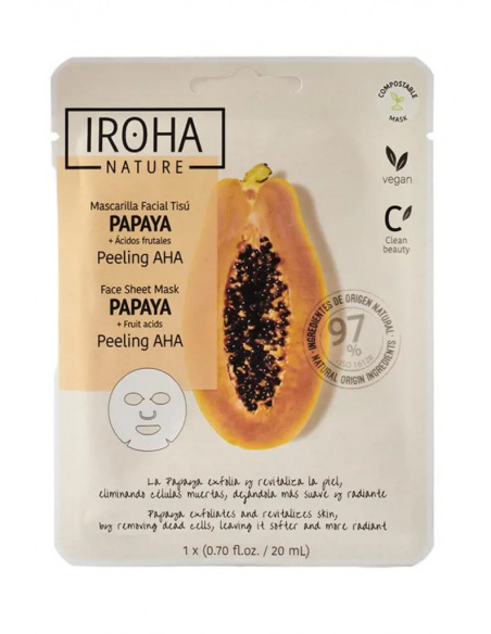 IROHA MASCHERA IN TESSUTO PAPAYA ANTIMACCHIE