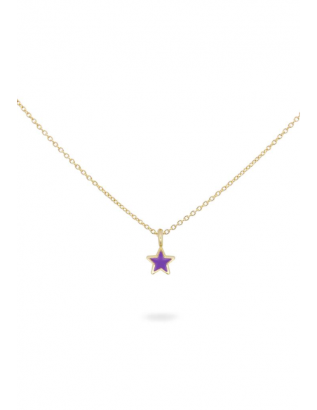 GIROCOLLO STELLA SMALTO VIOLA COLORATO RUE DES MILLE