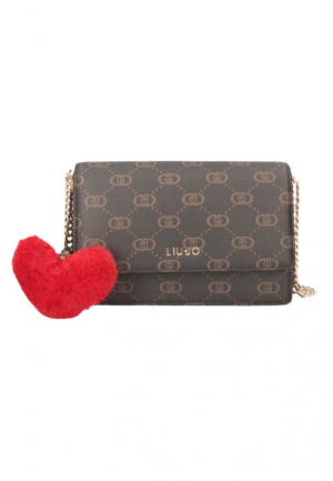Borsa a tracolla logo con charm Liu Jo