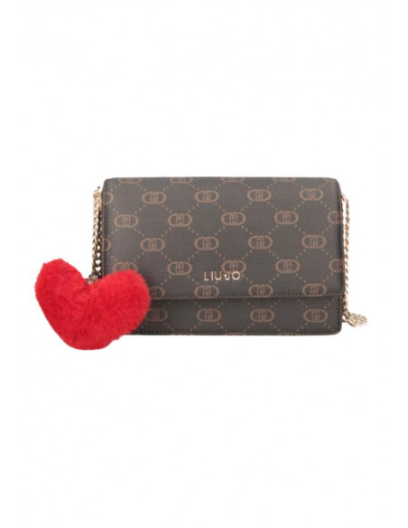 Borsa a tracolla logo con charm Liu Jo