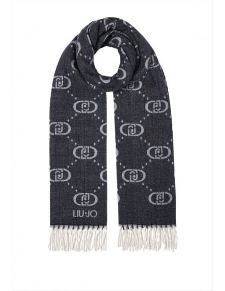 Stola con logo jacquard Liu Jo