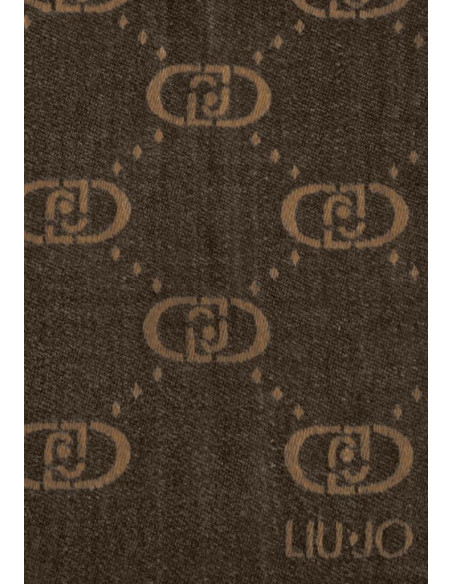 Stola con logo jacquard Liu Jo